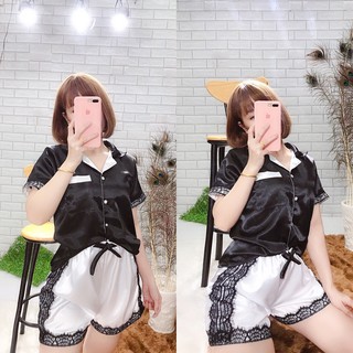 đồ bộ pijama lụa nữ mặc nhà