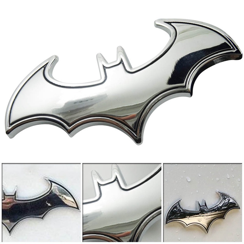 Decal DáN Trang Trí HìNh Batman 3D BằNg Kim LoạI Cho Xe Hơi / Xe MáY