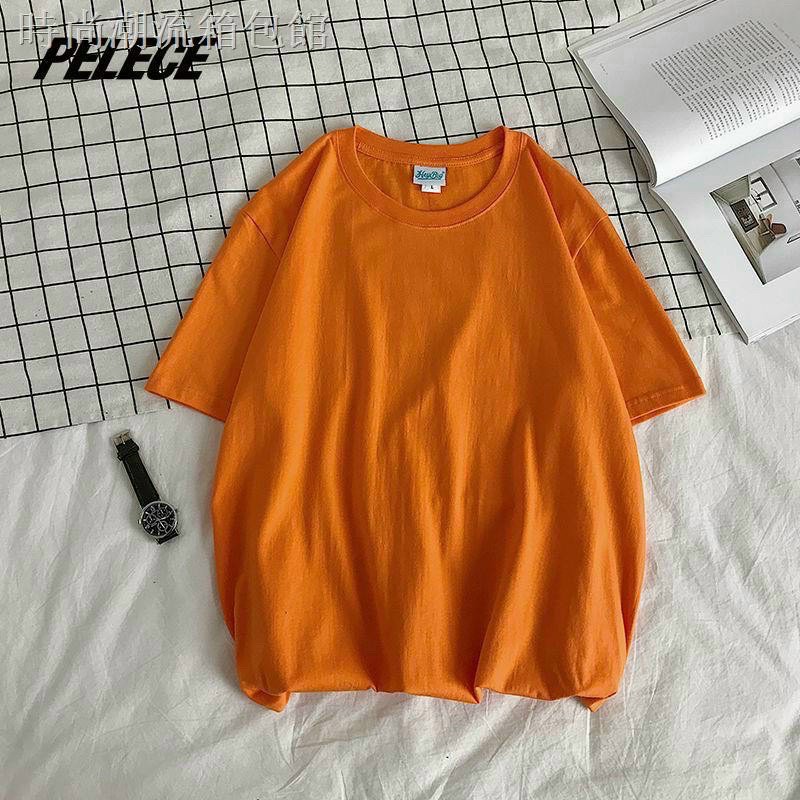 áo thun trơn tay lỡ nhiều màu unisex chất cotton thoáng mát