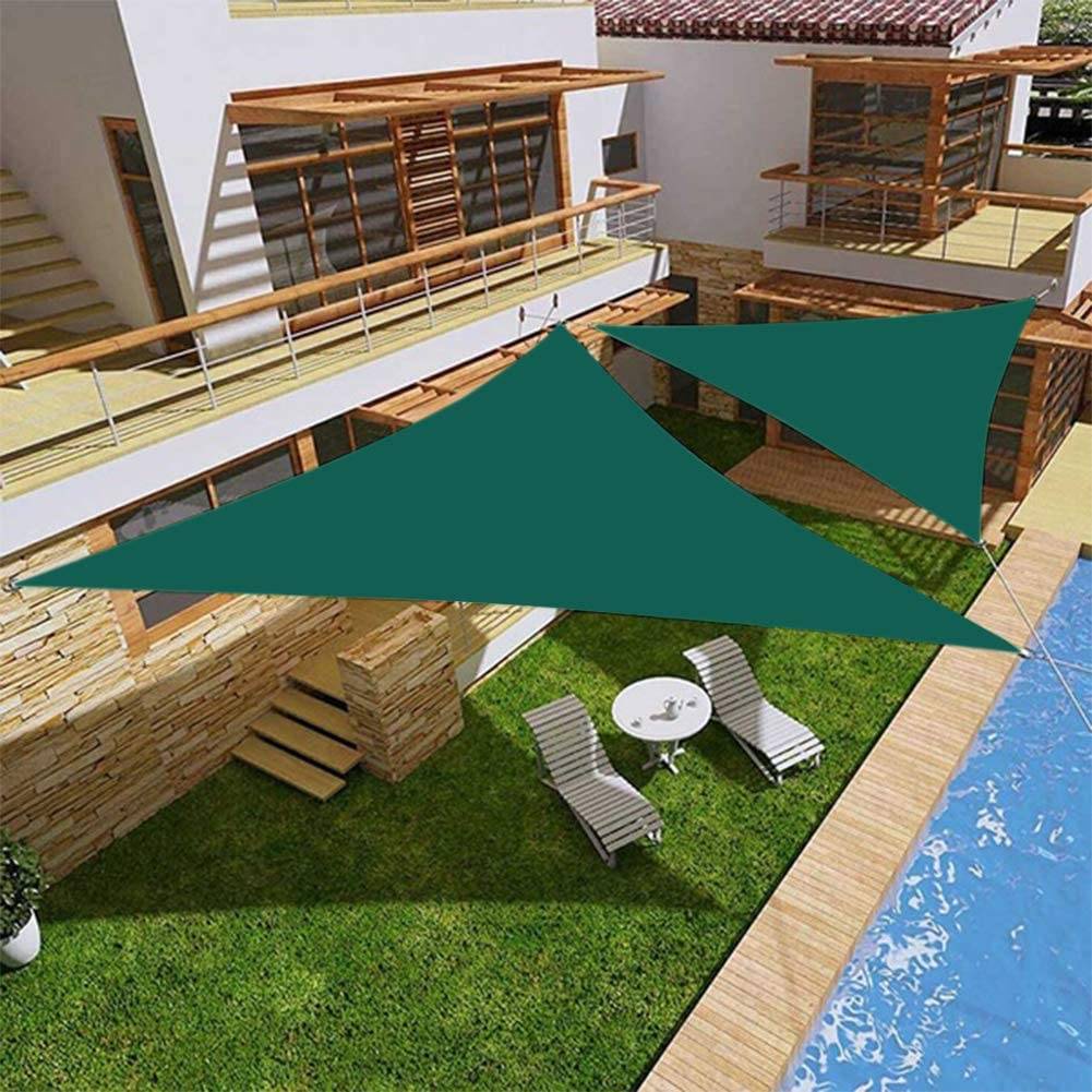 Tấm Bạt Che Nắng Chống Thấm Nước Màu Xanh Lá Đậm 420d Tấm Che Nắng Tia Cực Tím Hình Tam Giác Bằng Vải Oxford Chống Nước Tia Cực Tím Cho Cầu Thang Ngoài Trời