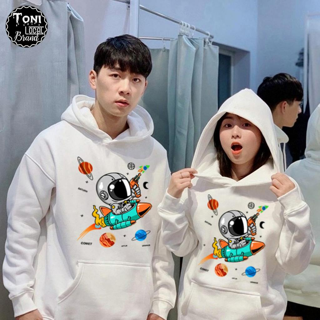 Áo Hoodie Local Brand ROCKET ASTRONAUT nỉ bông cực dày form rộng Unisex giữ ấm chống nắng