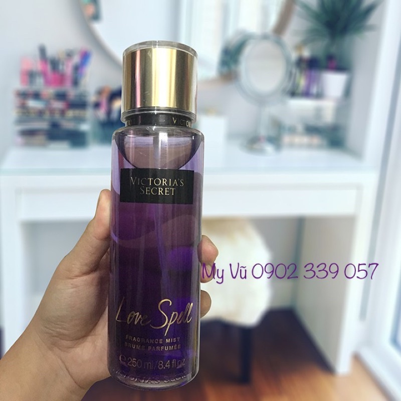 Love Spell Nước hoa Xịt thơm toàn thân Victoria's Secret Victoria Secret Fragrance Mist 250ml