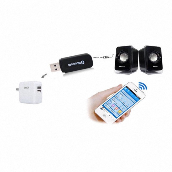 USB Bluetooth Chuyển Đổi Loa Thường Thành Loa Bluetooth Gọn Xinh