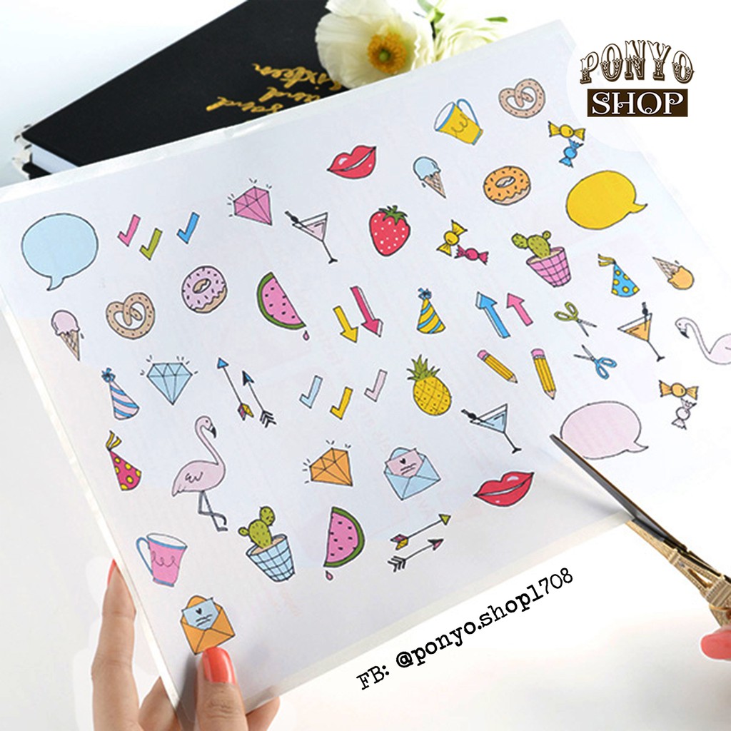 PC95 🐽 Sticker trang trí ngộ nghĩnh / Sticker planner (Có keo) - PONYO Shop