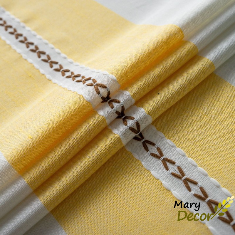 Khăn trải bàn cao cấp Mary Decor chất liệu cotton thêu - KBCC20