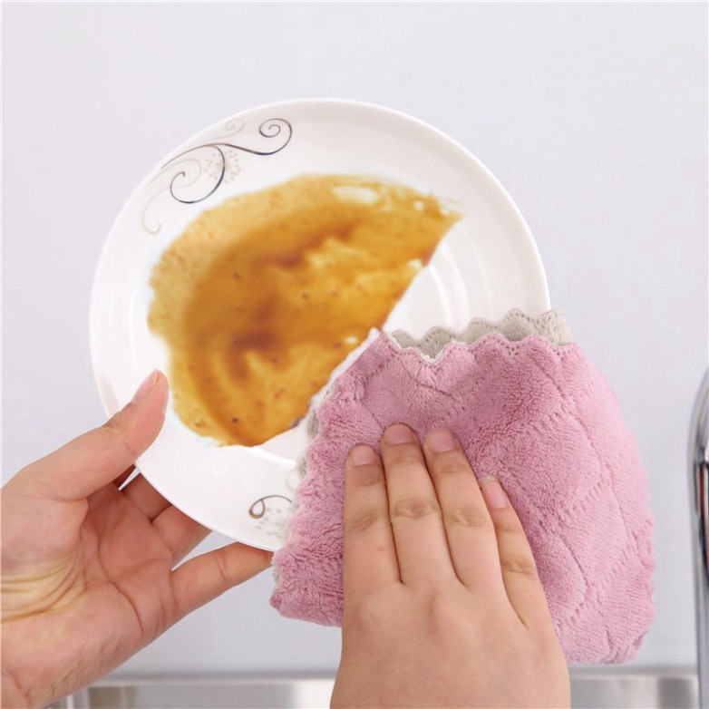 Khăn lau đa năng nhà bếp, chén đĩa, thấm hút nước tốt, mềm mịn, kháng khuẩn