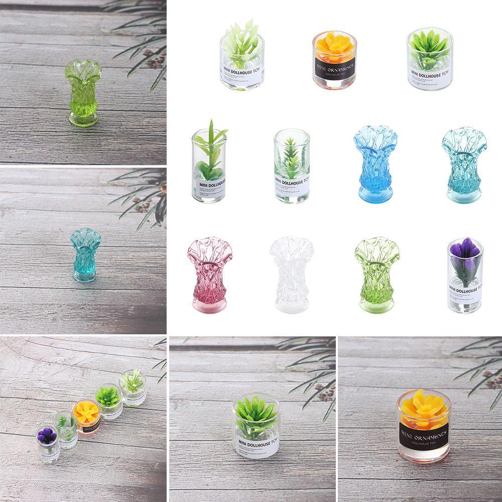 Bình Hoa Mini Tỉ Lệ 1: 12 / 1: 6 Dùng Trang Trí Nhà Búp Bê|Bình Thủy Tinh Đựng Đồ Chơi Cho Bé