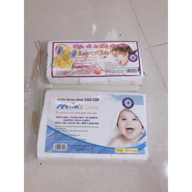 Khăn vải khô đa năng Moms Love ( Bịch 300 tờ )