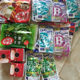 Com bo 10 giảm cân dhc , 4 kitkat , 3 5in1 , 2 rau củ
