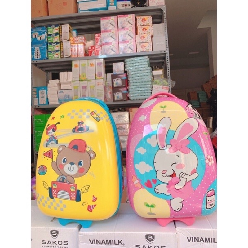 Vali kéo cho bé, vali du lịch cho bé size lớn 43x30x22cm