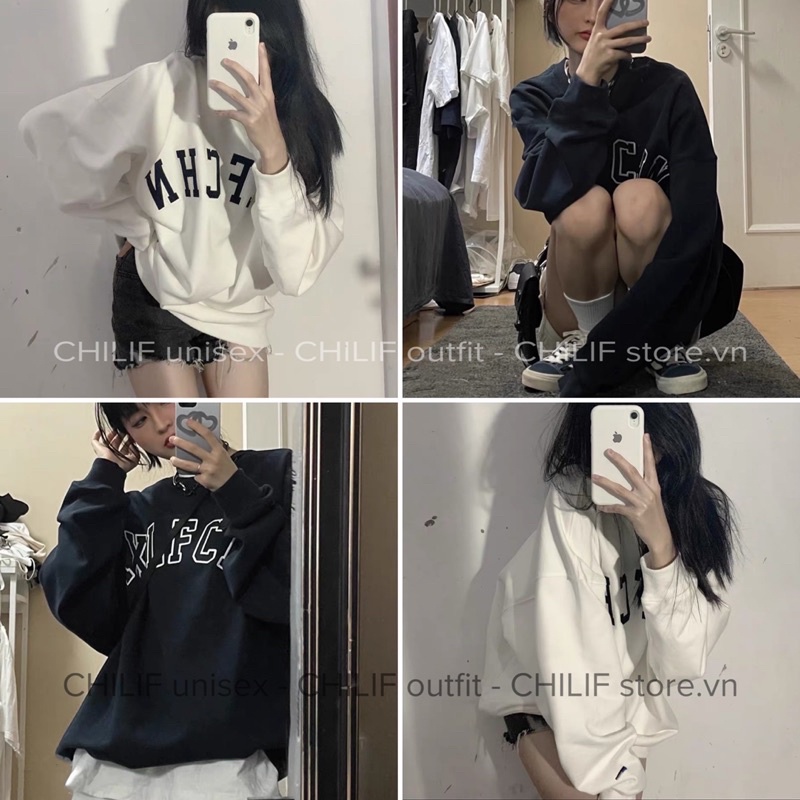 Áo SWEATER chữ nổi “ KXLFCHN “ Chất nỉ bông xịn mịn form rộng Unisex thoải mái nam nữ cực đẹp cực xịn | BigBuy360 - bigbuy360.vn