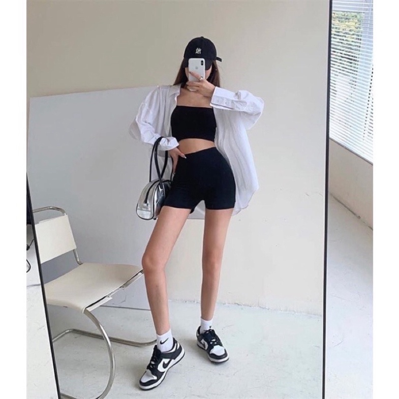 Quần Biker short cạp cao_Quần Biker short đùi ngắn tôn dáng cho mùa hè năng động,trẻ trung chất cotton | BigBuy360 - bigbuy360.vn