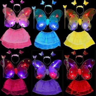 🦋CÁNH TIÊN CHO BÉ VUI TRUNG THU 
 Giá : 60k

+ 1 cánh bướm.
+ 1 bờm
+ 1 gậy thiên thần
+ 1 chân váy cùng màu