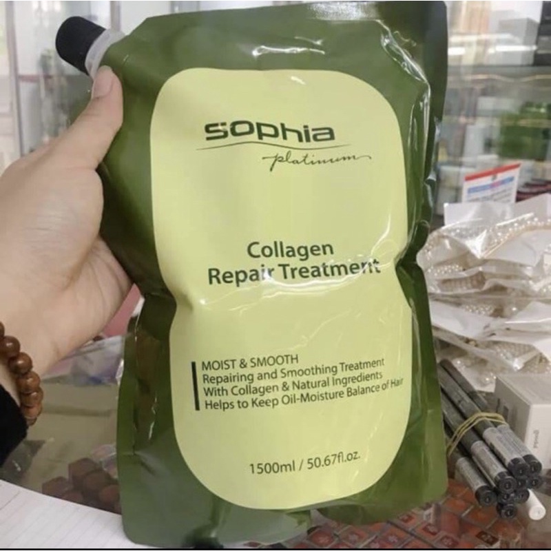 Hấp dầu phục hồi tóc Collagen Sophia Repair Treatment 1500ml