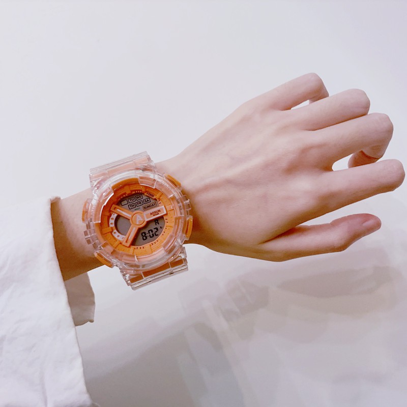 (Giá sỉ) Đồng hồ nam, nữ thể thao Aosun A109 dây Silicon trong suốt cá tính máy điện tử đa chức năng bảo hành 6 tháng | BigBuy360 - bigbuy360.vn