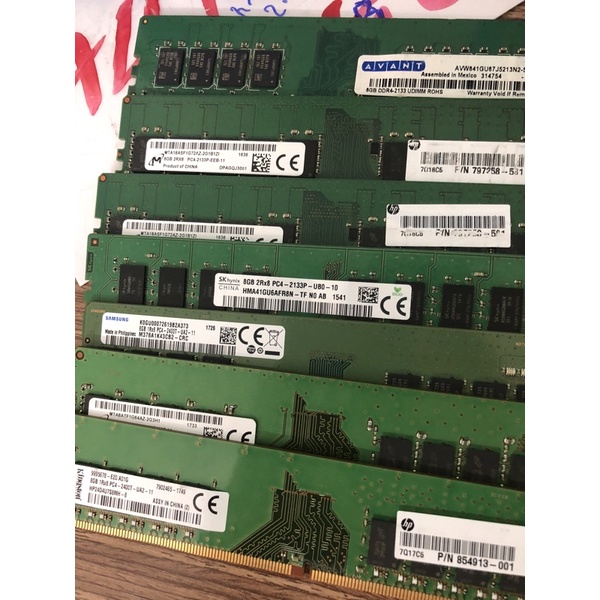 RAM PC MÁY BÀN DDR4 8G bus 2133 2400 2666 hàng tháo máy - bảo hành 1 tháng