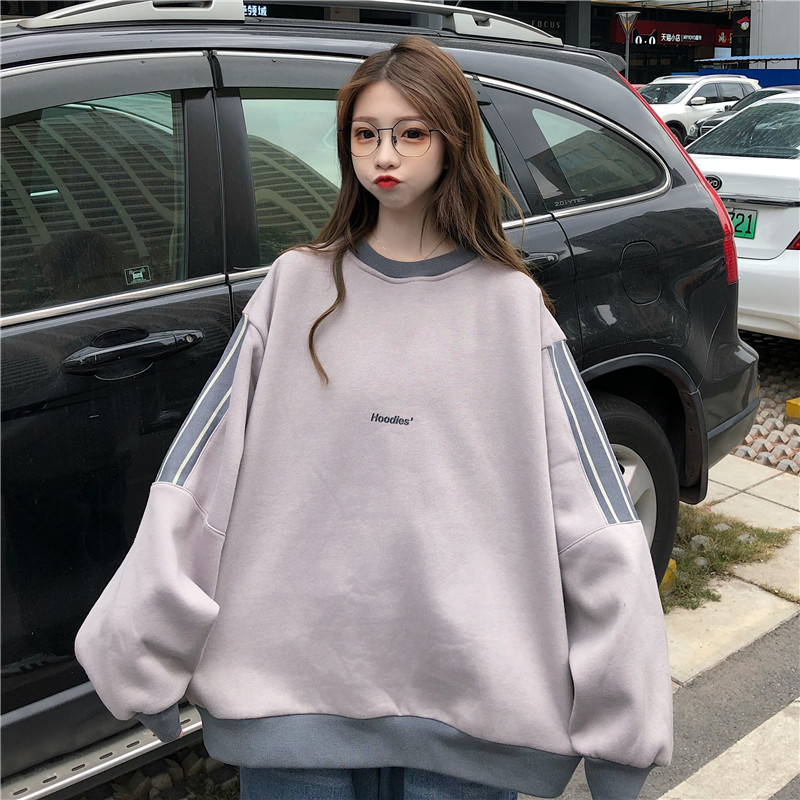 Áo nỉ sweater cổ trofnpc Hàn Quốc đơn giản dành cho nữ | BigBuy360 - bigbuy360.vn