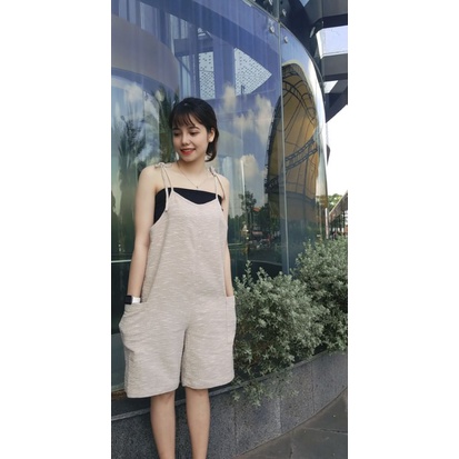 Chocohana | Jumsuits, Đồ bay kiểu quần short vải bố