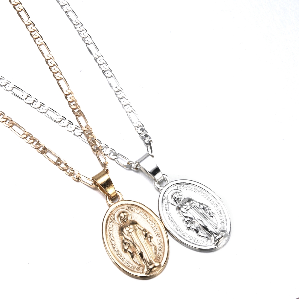 Virgin Mary Pendant Chain Necklace Jewelry