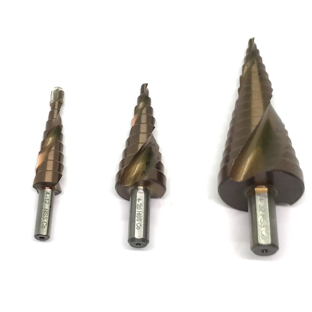 Mũi Khoan Tháp - HSS M35 COBAN Chuôi Tròn -Hàng Cao Cấp Chuyên Thép, Inox