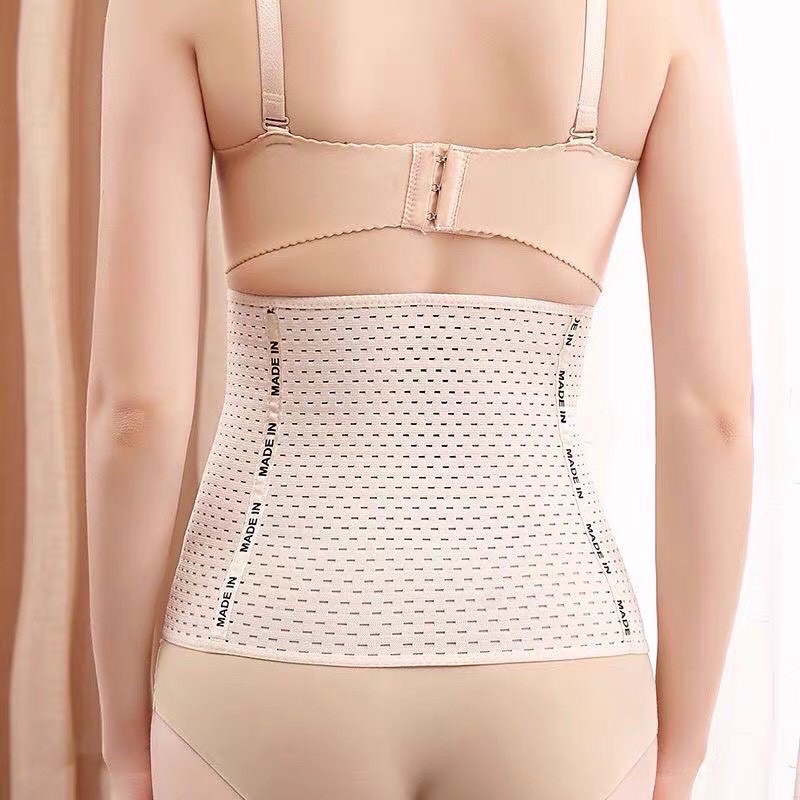 Đai nịt bụng M+ thông hơi, chống cuộn, 6 nấc cài - định hình eo, chống còng lưng, tan mỡ bụng