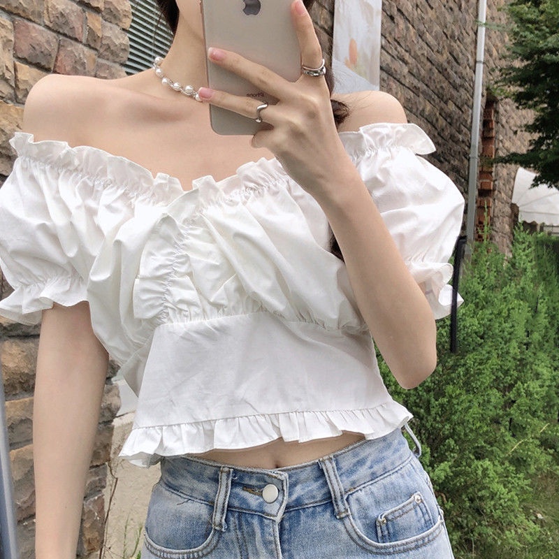 Áo Trễ Vai Màu Trơn Thiết Kế Đơn Giản Thời Trang Cho Nữ