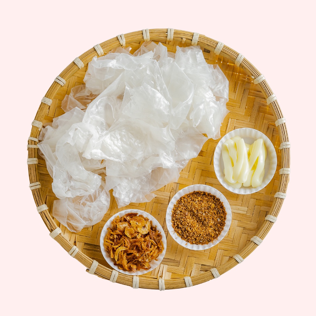 Combo Bánh Tráng Phơi Sương, Bơ, Muối Tép Hành Phi Viettin Mart 330g/800g
