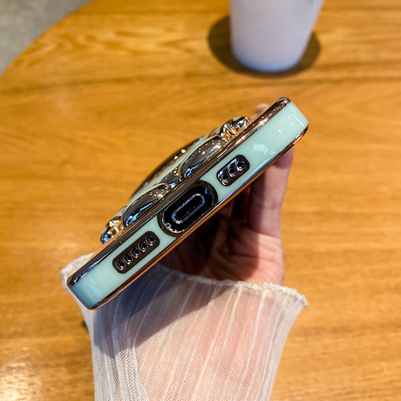 Ốp Điện Thoại Mềm Chống Sốc Có Giá Đỡ Hình Phi Hành Gia Cho iPhone 14 13 12 11 Pro Max XS XR X 8 7 Plus + SE 2020