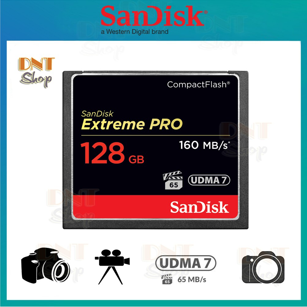 Thẻ Nhớ CF (CompactFlash) SanDisk Extreme PRO 128GB 1067X~160MB/s (SDCFXPS-128G-A46)