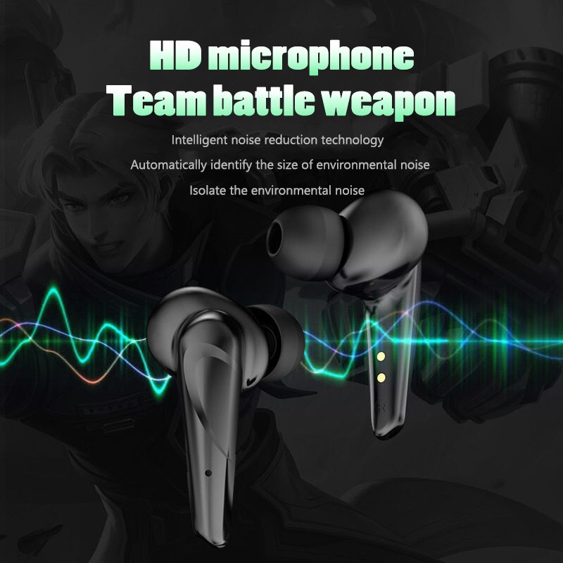 Tai Nghe Gaming Leyoya Tws Bluetooth 5.0 - Không Dây Có Mic Với Độ Trễ Thấp - Chính Hãng HD DESIGN