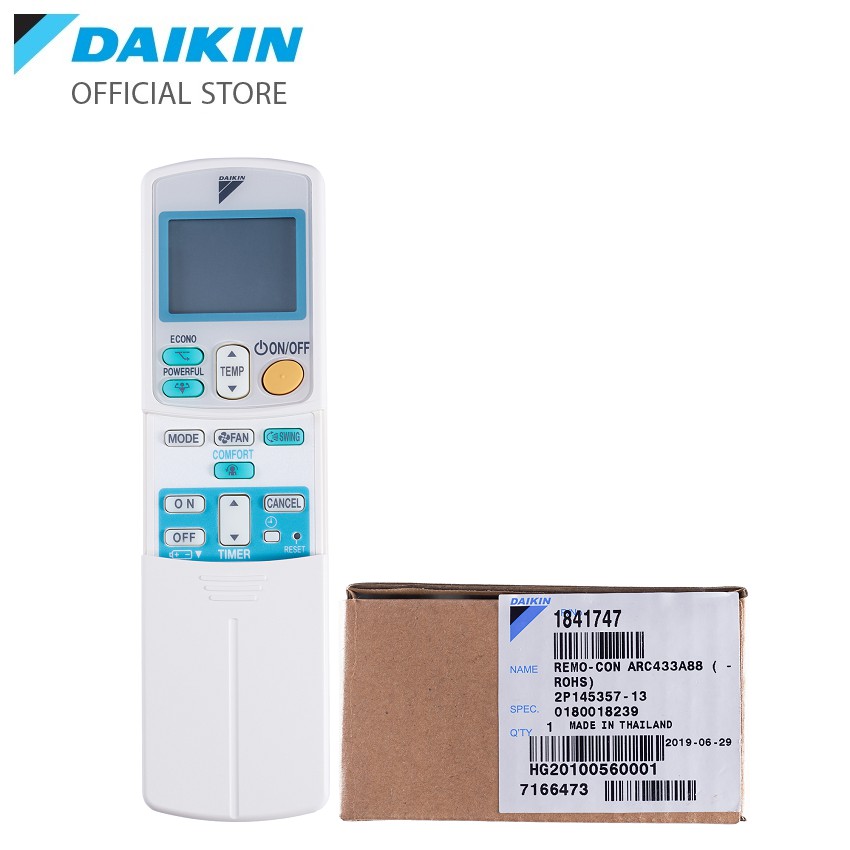 Remote ARC433A88 cho máy điều hòa Daikin FTKC20/25/35PVMV, FTKC25/35NVMV