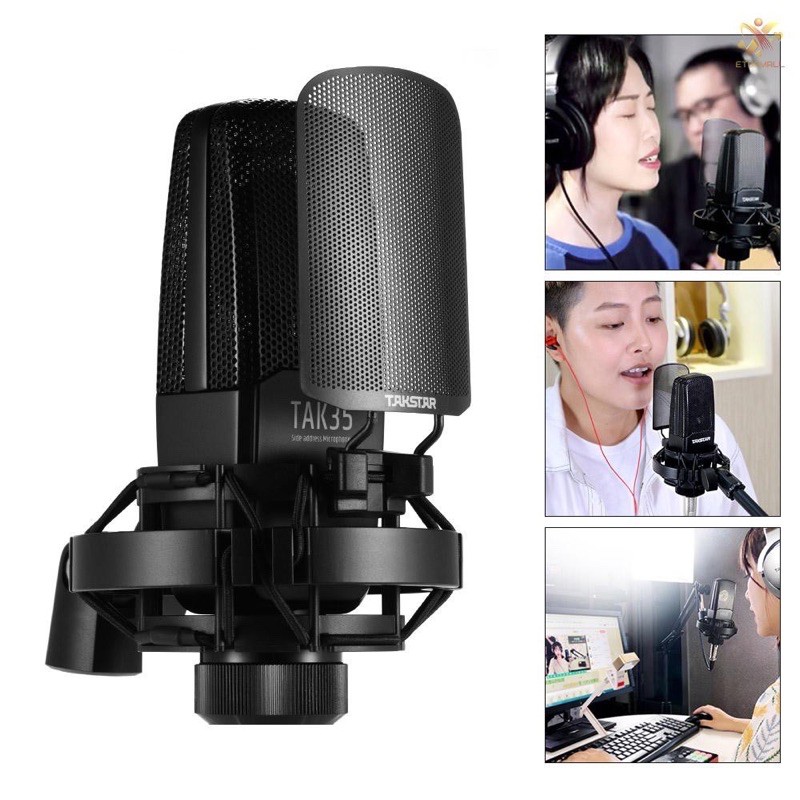 [Mã ELHACE giảm 4% đơn 300K] Mic Thu Âm Livestream Cao Cấp Takstar Tak-35 Kiểu dáng sang trọng bảo hành 2 năm