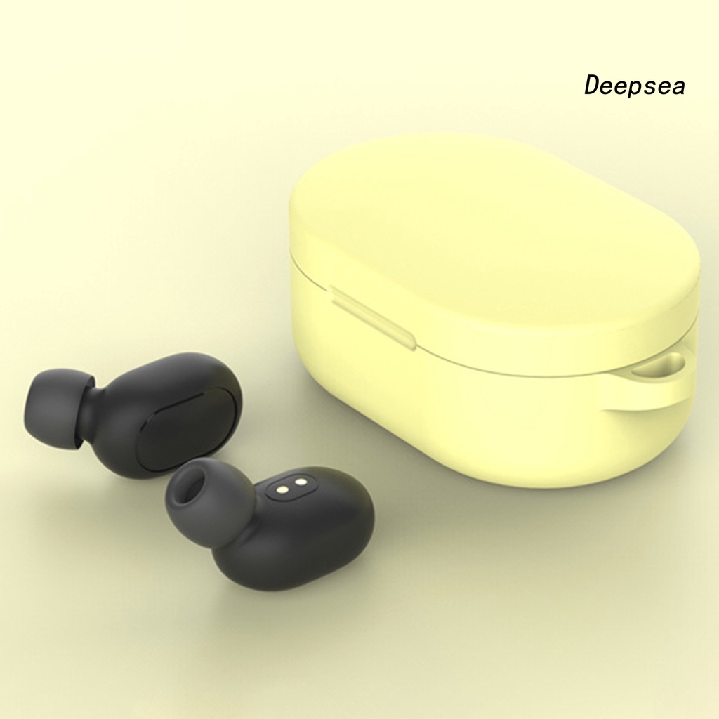 Vỏ Bảo Vệ Hộp Sạc Tai Nghe Không Dây Redmi AirDots Màu Trơn Chống Trầy Xước