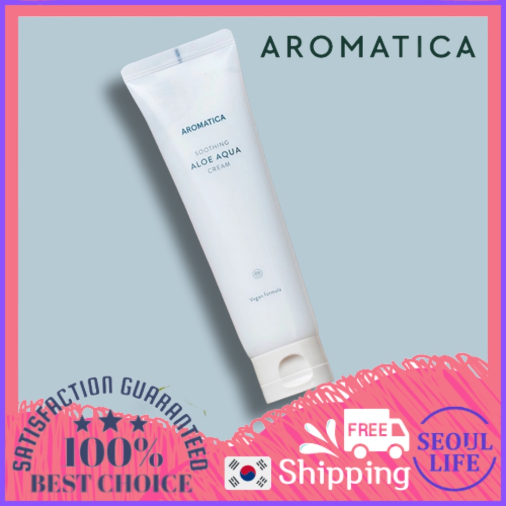 AROMATICA Kem lô hội Hữu Cơ Dưỡng Ẩm, Làm Dịu Da Mặt Và Toàn Thân Aromatica Organic Aloe Vera Cream 150ml Gel Lô Hội