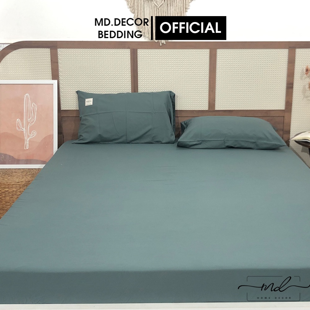 Bộ chăn ga gối Cotton Tici MD.Decor - Bedding trơn màu phong cách hàn quốc nhiều kích thước M2,M4,M6,M8