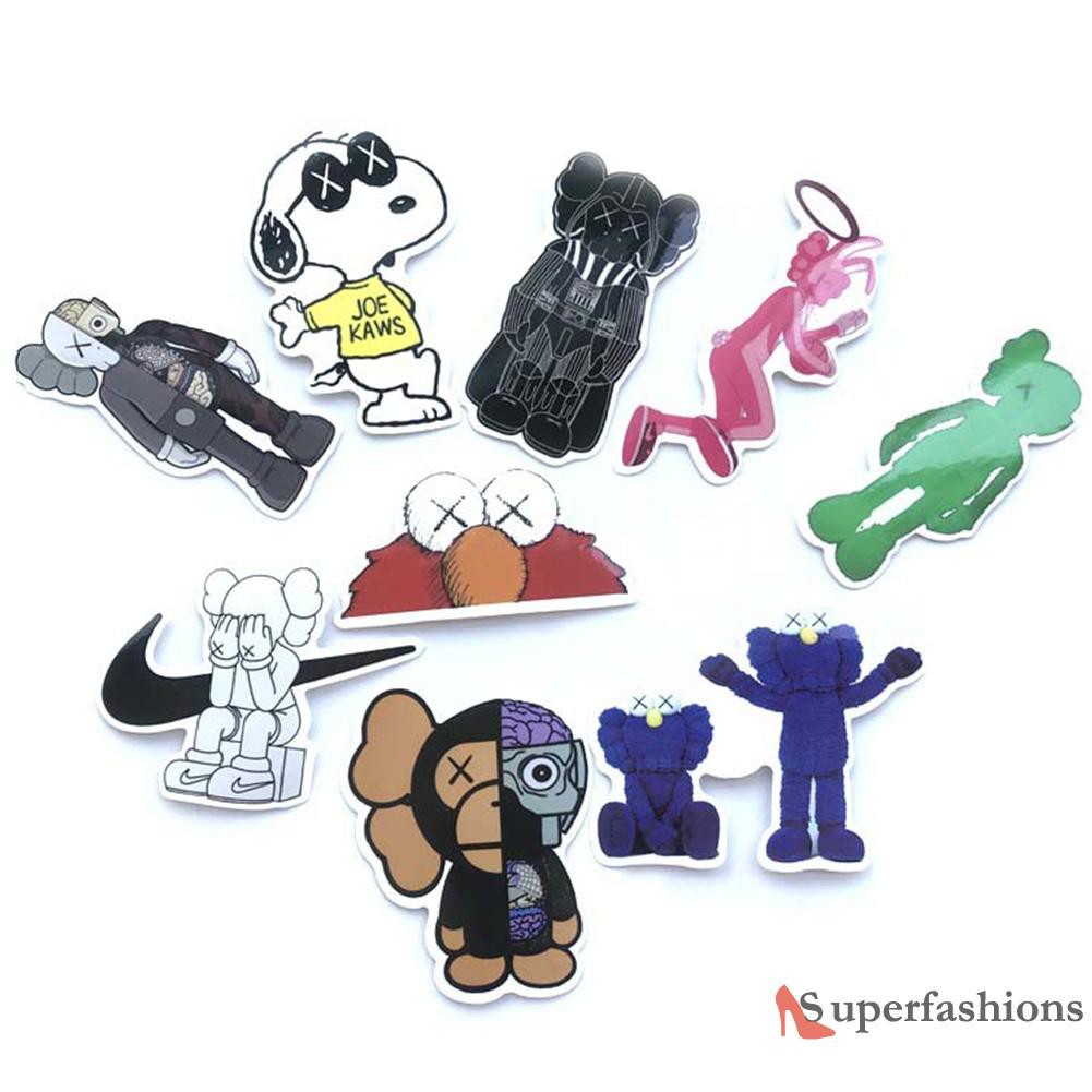 【Hot Sale】64pcs Cartoon Car Trolley Case Sticker Waterproof Luggage Notebook Decals