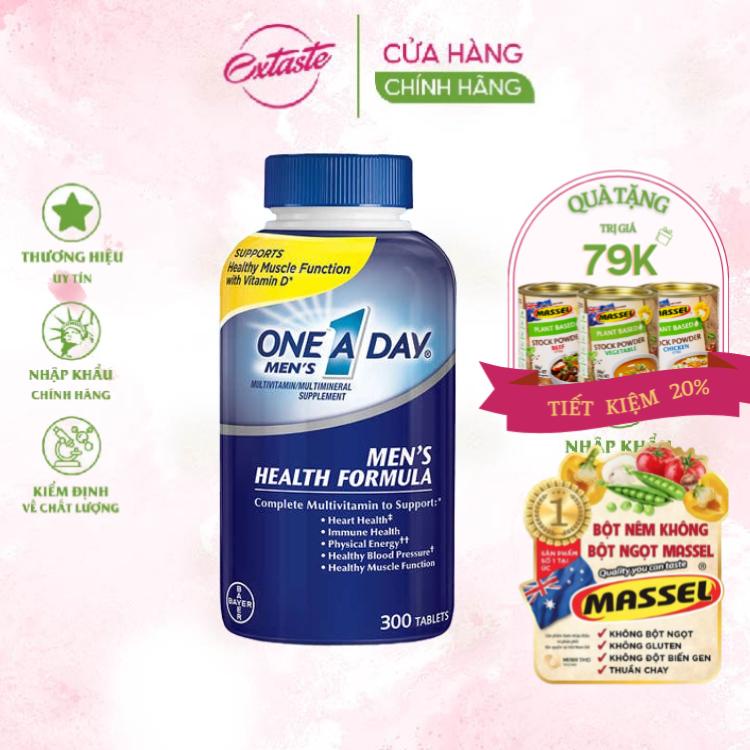 One A Day viên uống bổ sung vitamin tổng hợp cho nam Men's Multivitamin Health Formula 300 Viên