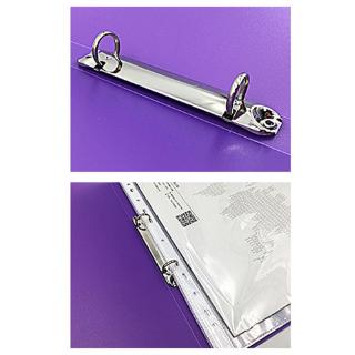 A4 Ring Binder Colorured Transparent Loose-leaf Paper File Folder Storage Supply