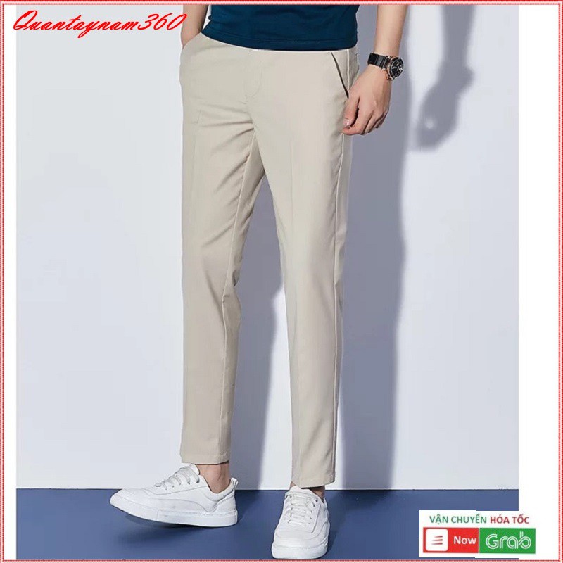 Quần Âu Nam Công sở Ống côn Dáng Ôm, quần tây nam Vải Co Giãn Nhẹ cao cấp | BigBuy360 - bigbuy360.vn