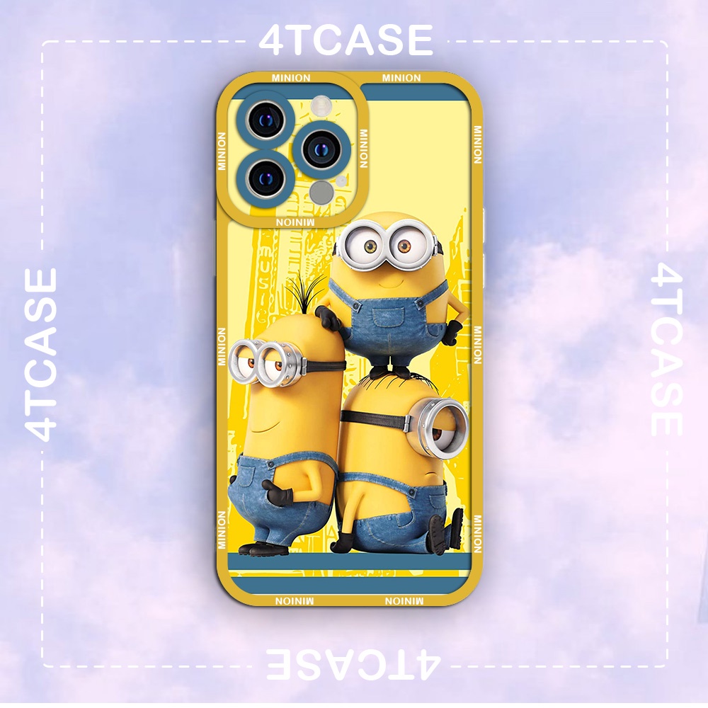 Ốp lưng iphone cạnh vuông in hình Minions dễ thương 6/6plus/6splus/7/7plus/8/8plus/x/xr/xs/11/12/pro/max/plus/promax