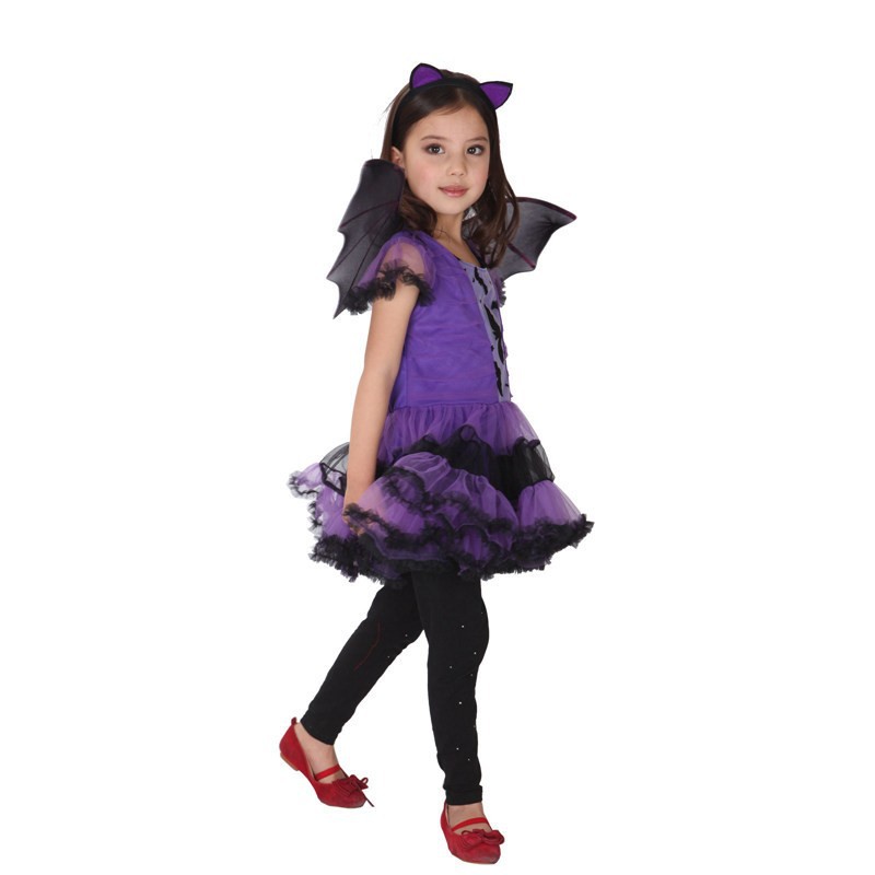 Váy người Dơi - Trang Phục Hóa Trang Halloween ( Purple Bat Girl )