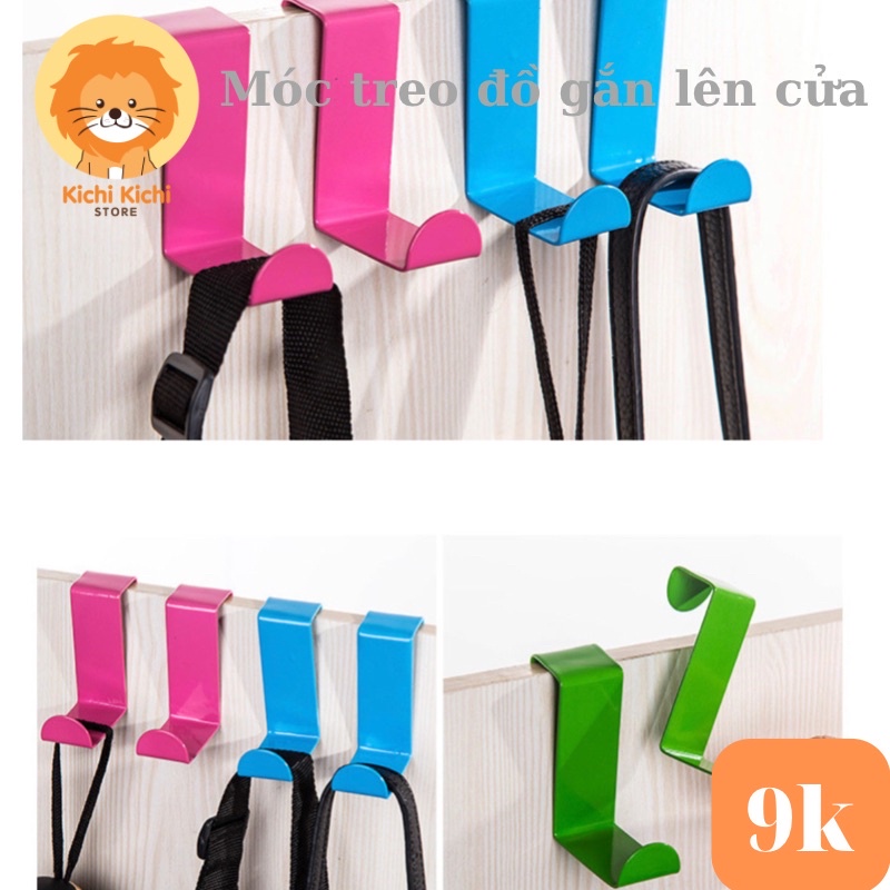 Móc treo đồ gắn lên cửa hình chữ Z bằng thép tiện lợi, không cần đóng đinh hay keo dính.