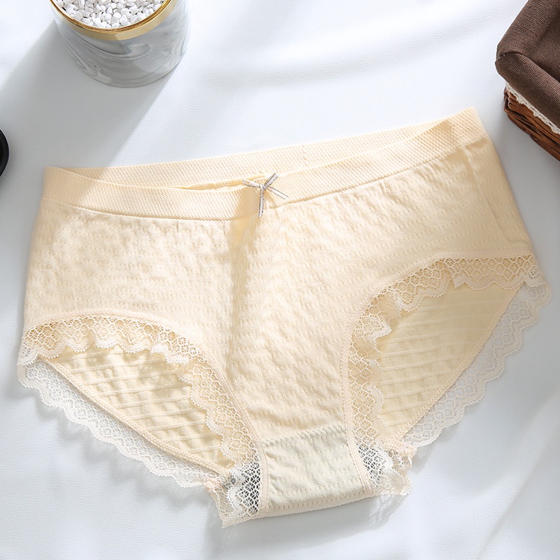 [Mã LTNP50 giảm 50000 đơn 150000] Quần lót nữ phối ren viền Chunxuu chất liệu Cotton co dãn thoáng khí - QC48 | BigBuy360 - bigbuy360.vn