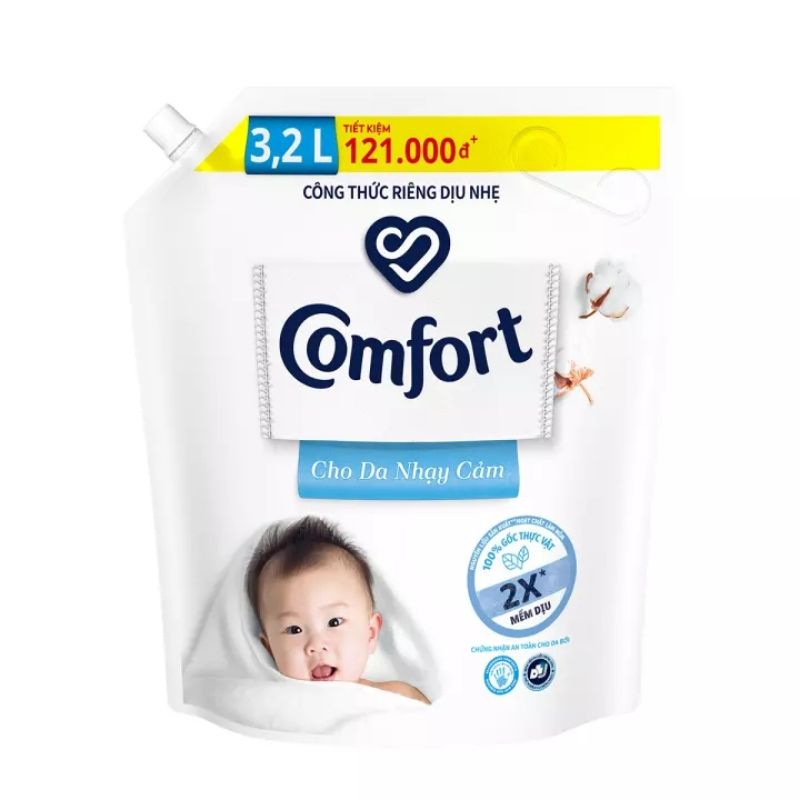 Nước Xả Vải Comfort cho da nhạy cảm 3.2 lít