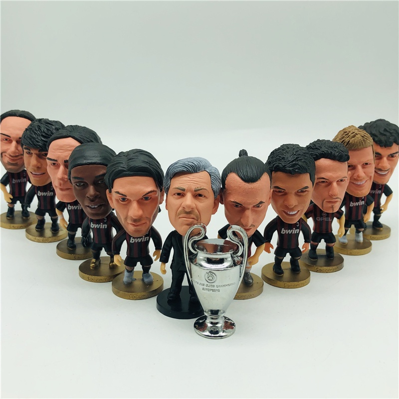 Mô Hình Ngôi Sao Bóng Đá Cao 7cm Ronaldinho Ibrahimovic Nesta Maldini Inzaghi Kaka Pato Thiago Silva Pirlo Mandzukic