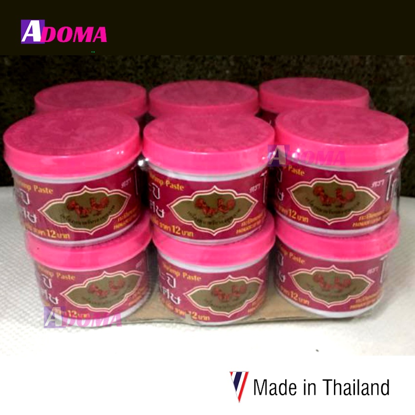 Mắm Ruốc Tôm Thái Hiệu Double Chicken ADOMA- 100% Mắm Ruốc Tôm Rayong Thái Lan - กะปิ ตราไก่คู่ 90g