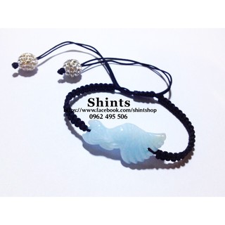 Hồ ly aqua đuôi xoè thắt chỉ rút may mắn
