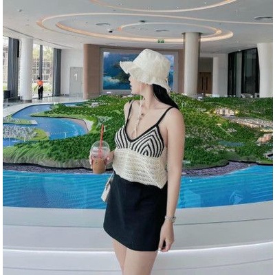 Áo Bra Nữ Đan Móc - Phối Viền Xinh Xắn - Hàng Quảng Châu