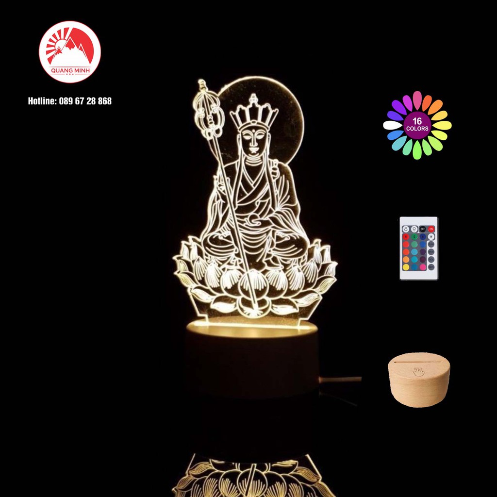 Đèn Ngủ 3D, Đèn Led 3D Khắc Hình Tượng Phật, Khắc Hình Theo Yêu Cầu