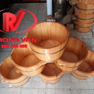 Chậu ngâm chân gỗ thông